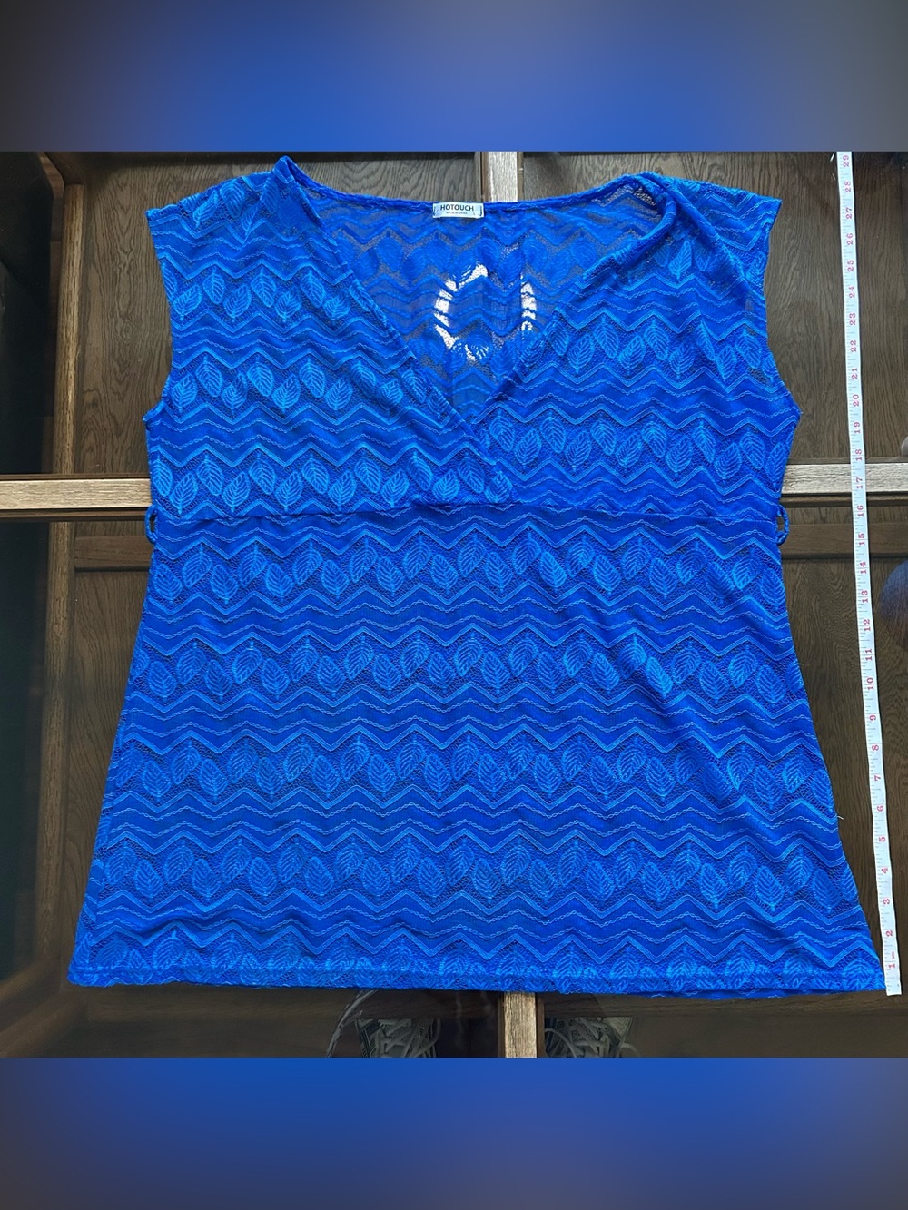 Hotouch V-Neck Mesh Top